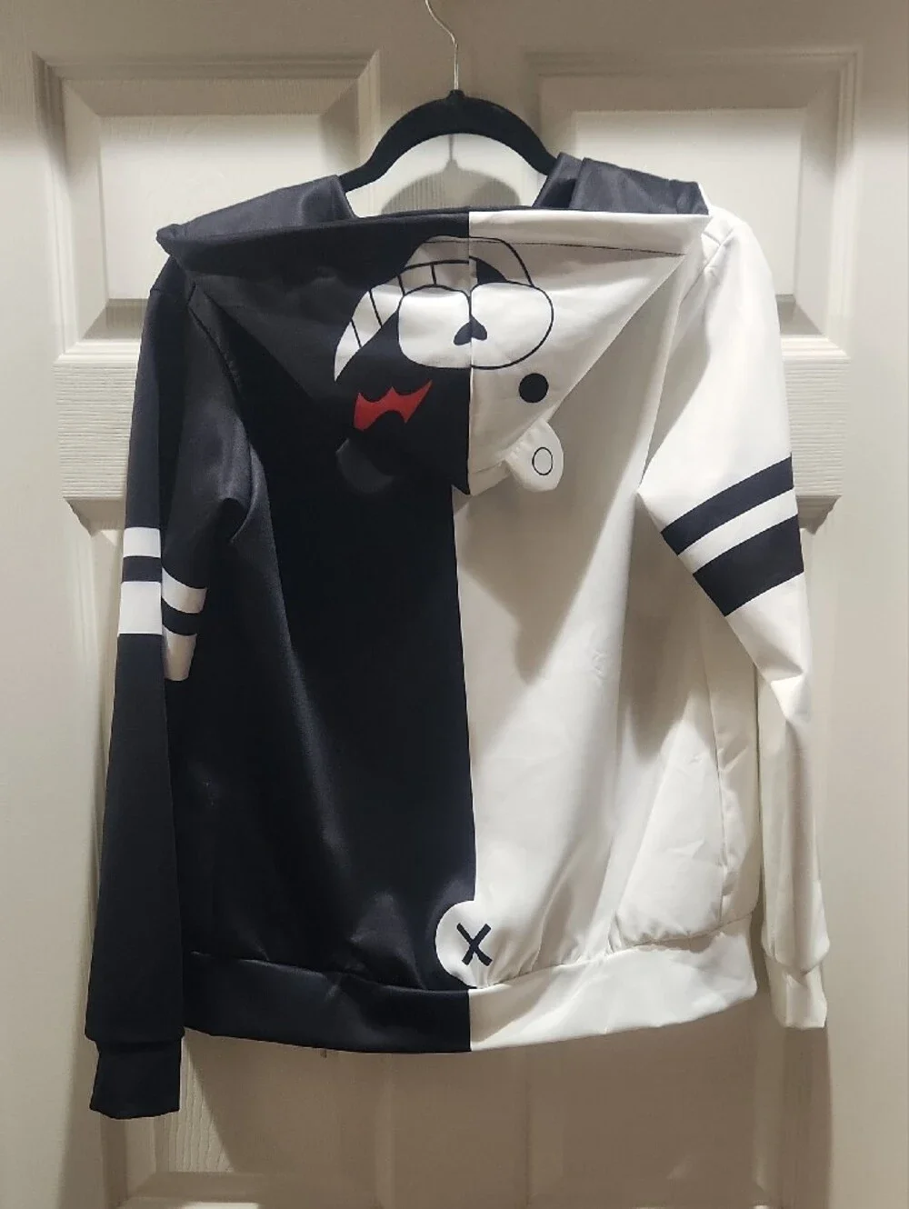 Kids Black & White Character Zip Hoodie Jacket